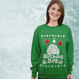 Christmas Go Jesus Happy Birthday Ugly Sweat Shirt Med